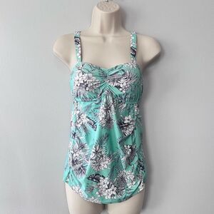 Motherhood Maternity Floral Tankini Swim Top Size S